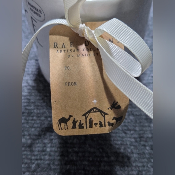 Rae Dunn REJOICE Luke 2:8-14 Christmas Mug Double Sided Nativity - Picture 5 of 6